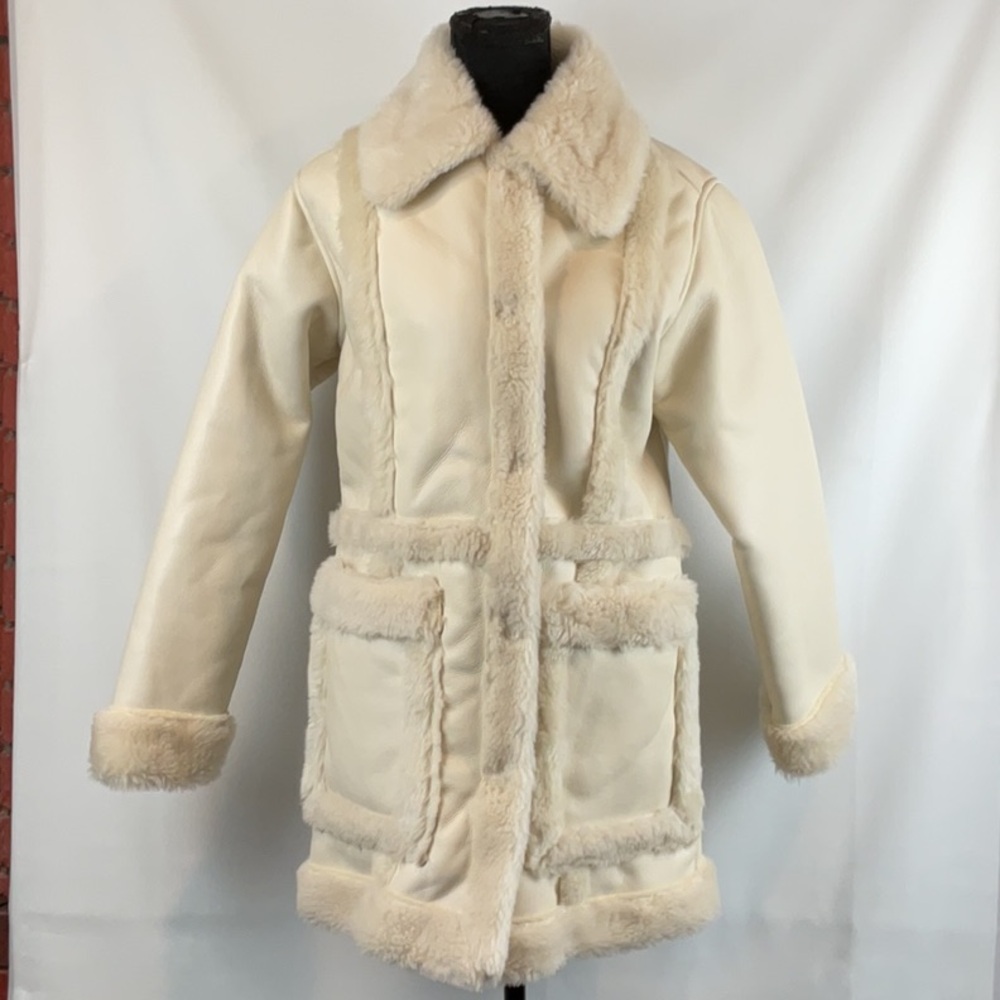 Abercrombie & Fitch Faux Leather Winter‎ Coat Small